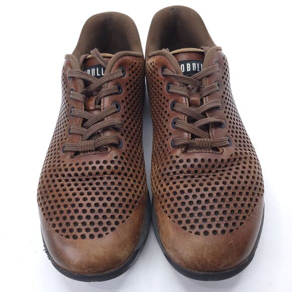Nobull Perforated Leather Trainer Low Mens Size 10.5 Workout Gym Shoes Brown main image 4